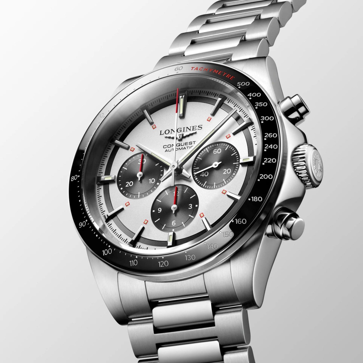Longines New Conquest 42毫米银色自动机械钢表 L3.835.4.72.6