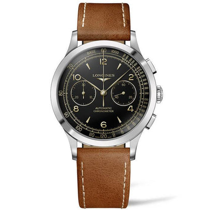 Longines Record Chronograph 40毫米 黑色自动机械钢表 L2.921.4.56.2