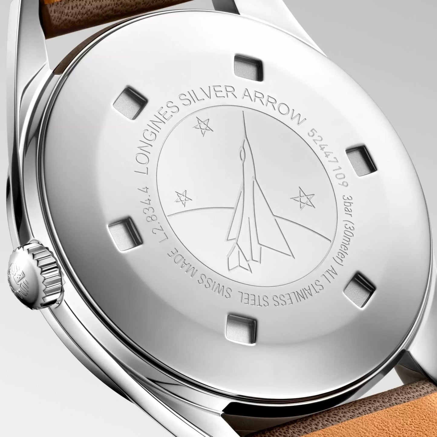 Longines 银箭腕表 38.5毫米 银色 自动钢制 L2.834.4.72.2