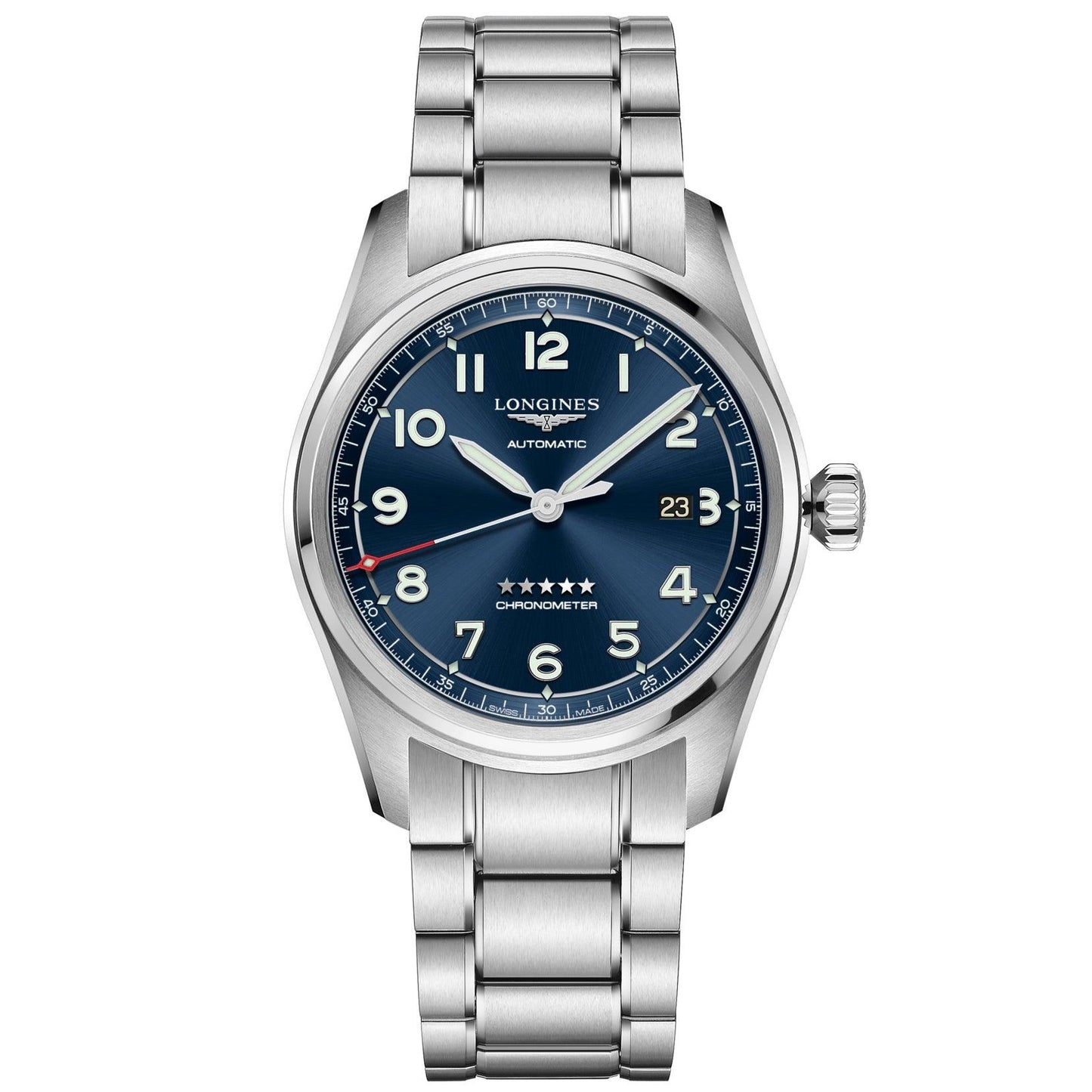 Longines Spirit 42毫米 蓝色 自动 钢 L3.811.4.93.6