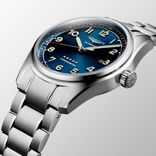 Longines Spirit 42毫米 蓝色 自动 钢 L3.811.4.93.6