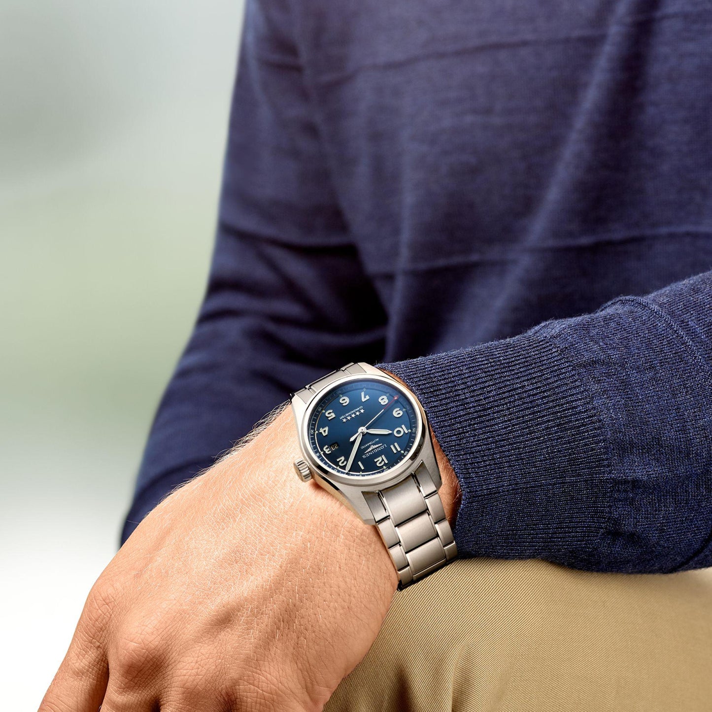 Longines Spirit 42毫米 蓝色 自动 钢 L3.811.4.93.6