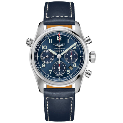 Longines Spirit 计时码表 42毫米蓝色自动钢制表 L3.820.4.93.0