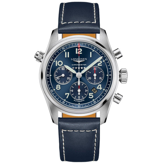 Longines Spirit 计时码表 42毫米蓝色自动钢制表 L3.820.4.93.0