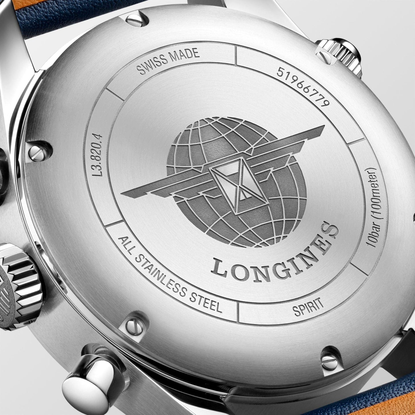 Longines Spirit 计时码表 42毫米蓝色自动钢制表 L3.820.4.93.0