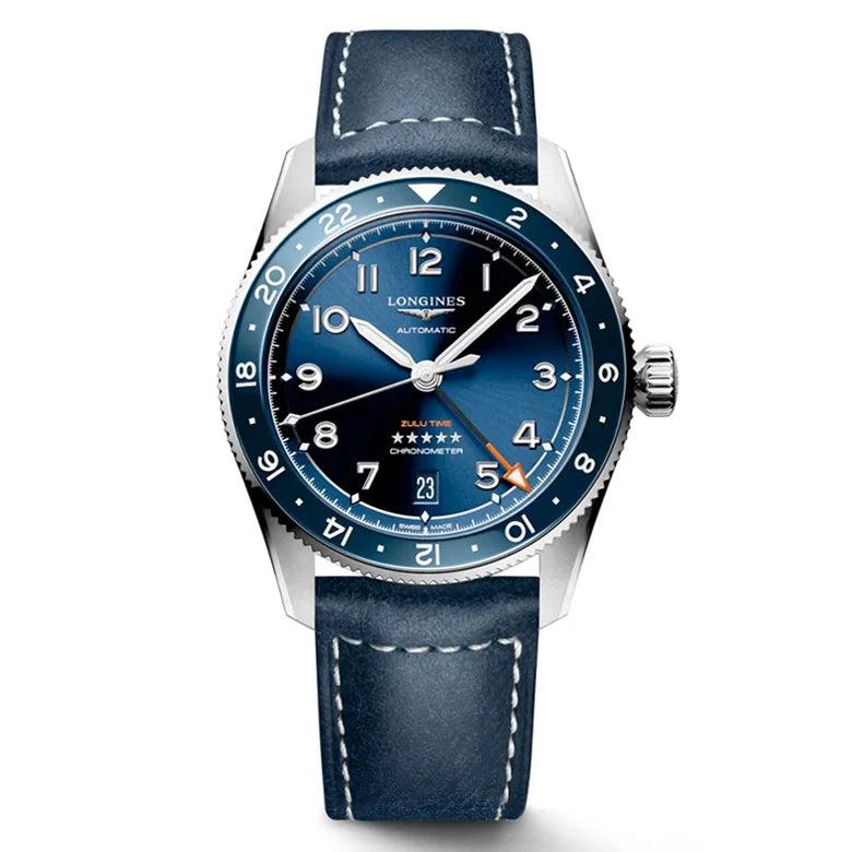 浪琴 Spirit Zulu Time 39毫米 蓝色自动机械钢表 L3.802.4.93.2