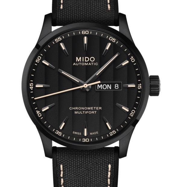 Mido 手表 Multifort 计时码表 1 COSC 42毫米 黑色 自动 钢 PVD 黑色涂层 M038.431.37.051.00