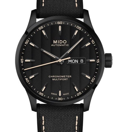 Mido 手表 Multifort 计时码表 1 COSC 42毫米 黑色 自动 钢 PVD 黑色涂层 M038.431.37.051.00