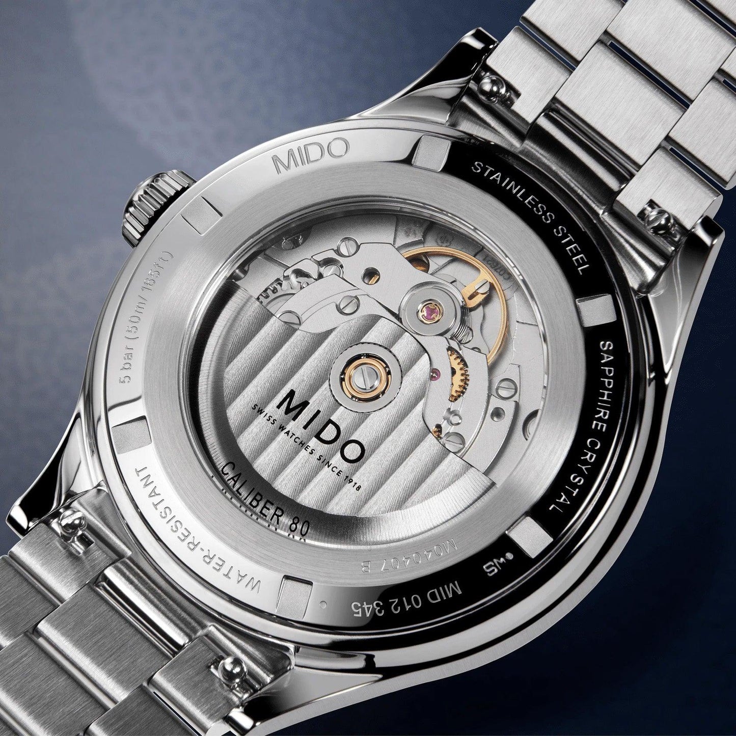 Mido Multifort Powerwind 40毫米蓝色自动钢制表 M040.407.11.047.00