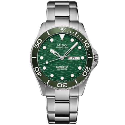 Mido Ocean Star 200C 42.5毫米绿色自动机械钢表 M042.430.11.091.00