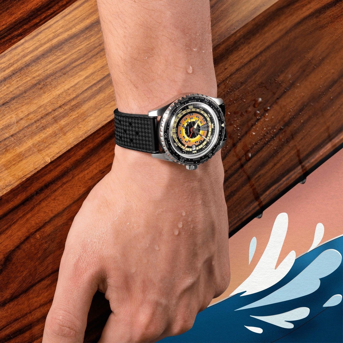 Mido Ocean Star Decompression Worldtimer 特别版 40毫米黑色自动机械钢表 M026.829.17.051.00
