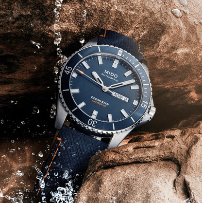 美度 Ocean Star Red Bull Cliff Diving 限量500支 42毫米 蓝色自动机械钢表 M026.430.17.041.00