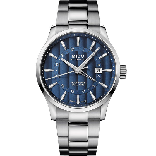 Mido Multifort Dual Time GMT 42mm 男士自动钢表 Calibre 80 M038.429.11.041.00