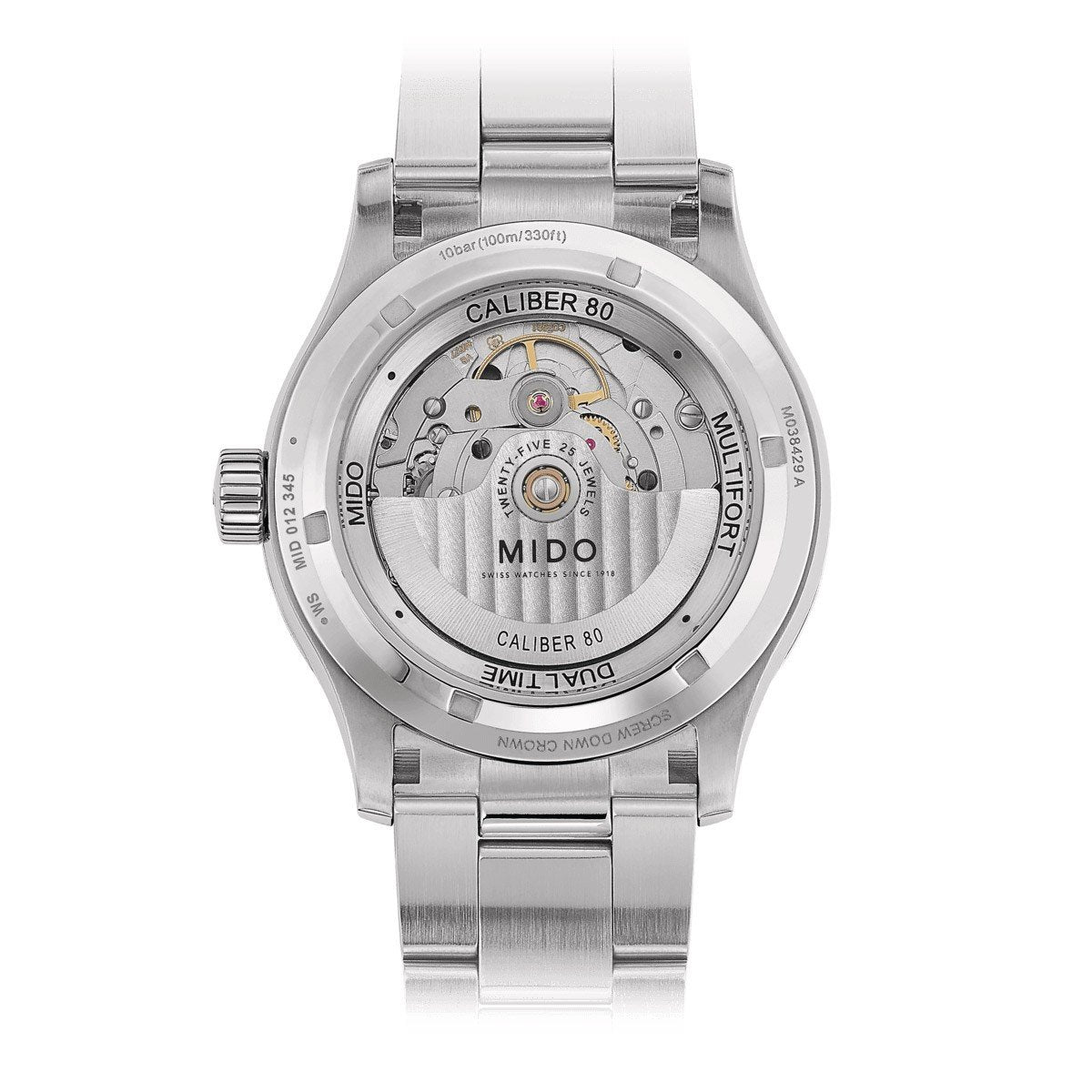 Mido Multifort Dual Time GMT 42mm 男士自动钢表 Calibre 80 M038.429.11.041.00