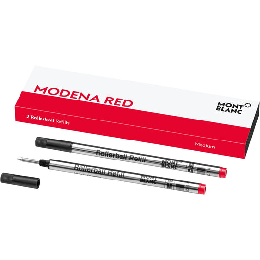 Montblanc 2 支红色 Modena M 尖滚珠笔替芯 124517