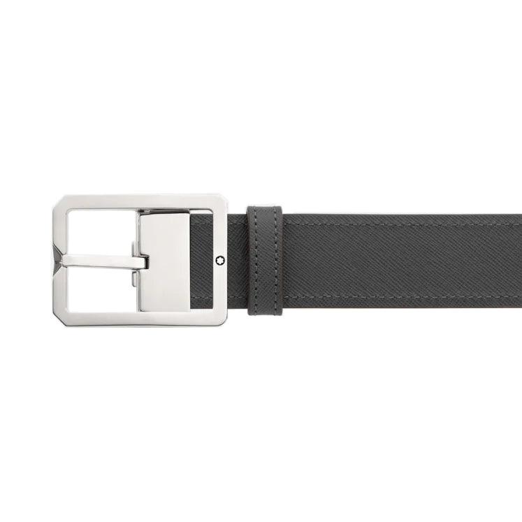 Montblanc 35毫米皮带 配矩形扣 可翻转 棕色/灰色 可调节尺寸 131164