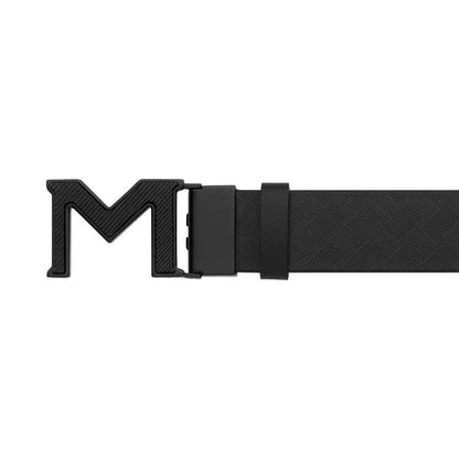 Montblanc Extrem 3.0 黑色光面 reversible 皮带带扣 198646