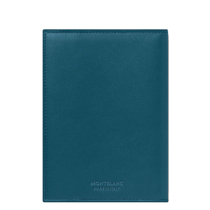 Montblanc custodia porta passaporto Meisterstück Selection Soft ottanio 131263