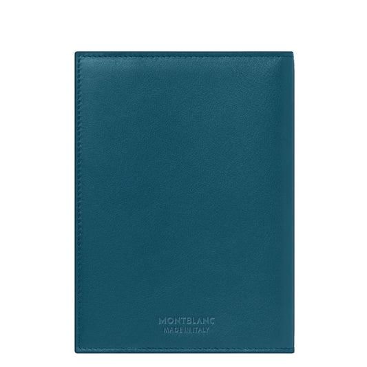 Montblanc custodia porta passaporto Meisterstück Selection Soft ottanio 131263