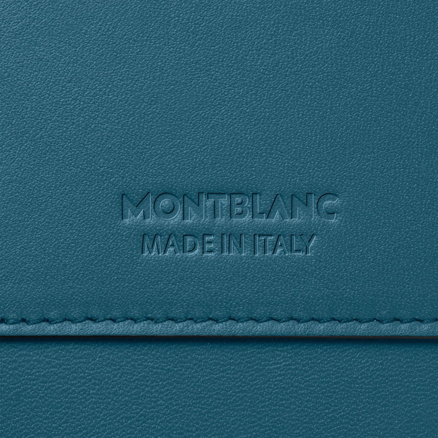 Montblanc Meisterstück Selection Soft 圆形软壳笔盒，蓝绿色 131261