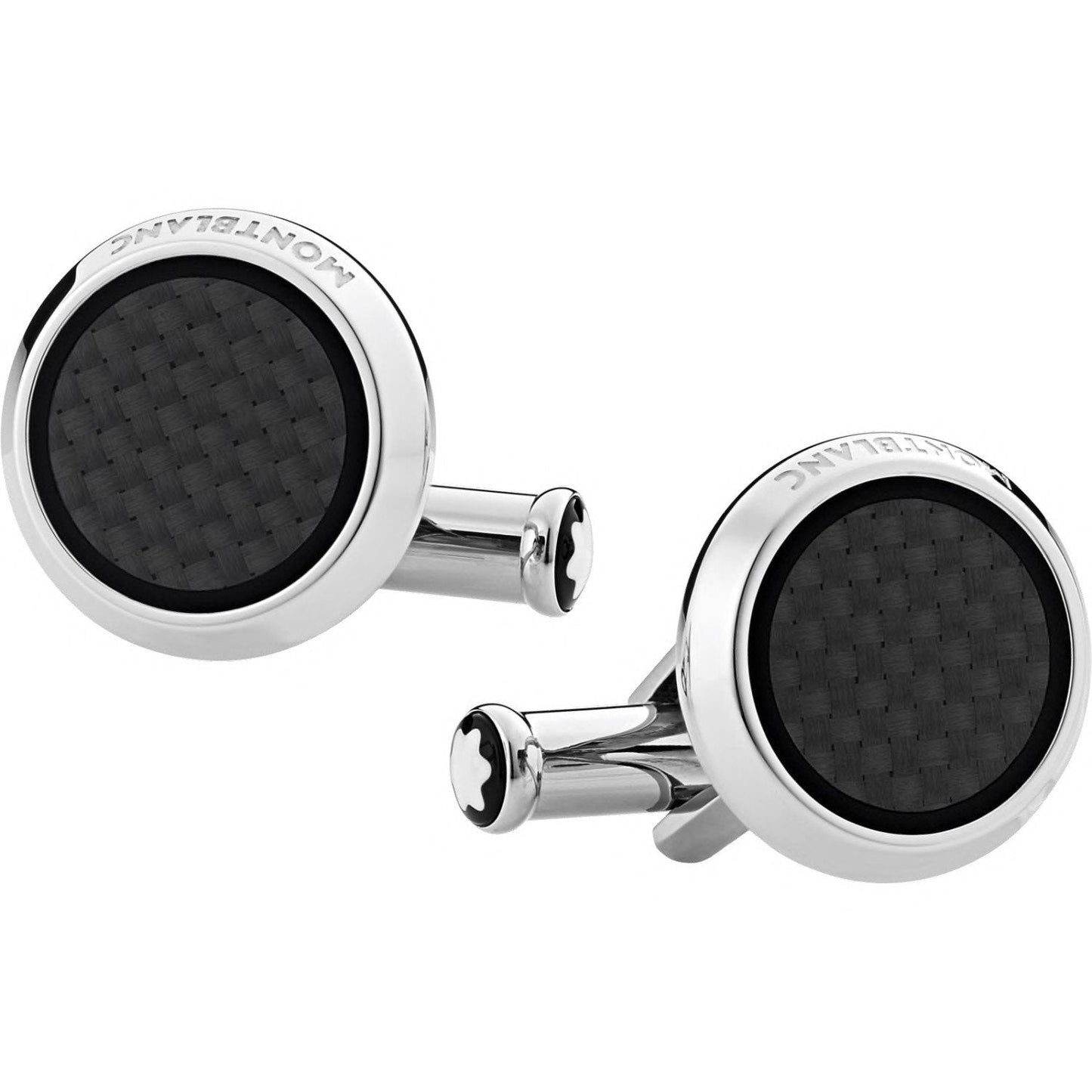Montblanc Extreme 2.0 圆形袖扣 钢 碳纤维效果嵌件 124295