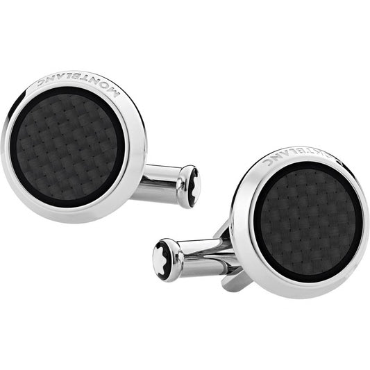 Montblanc Extreme 2.0 圆形袖扣 钢 碳纤维效果嵌件 124295