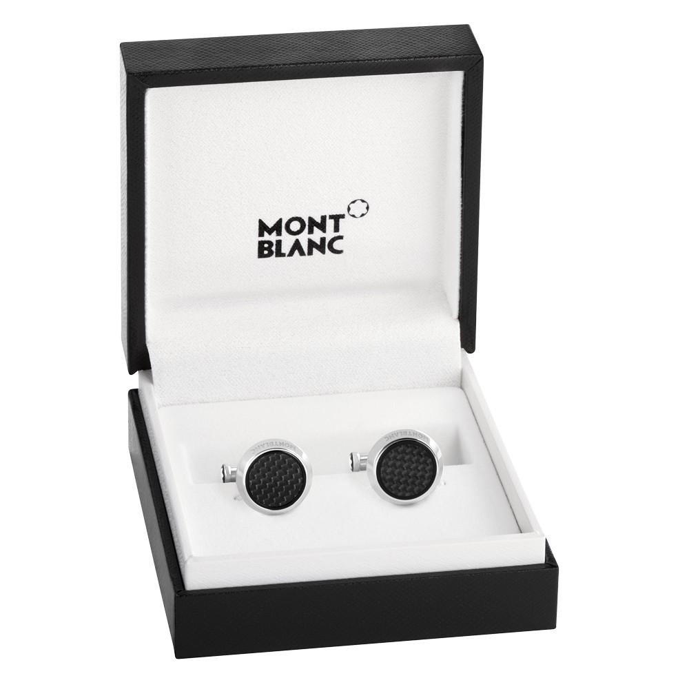 Montblanc Extreme 2.0 圆形袖扣 钢 碳纤维效果嵌件 124295