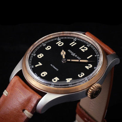 万宝龙 1858 Automatic 44毫米黑色自动机械钢青铜表 116241