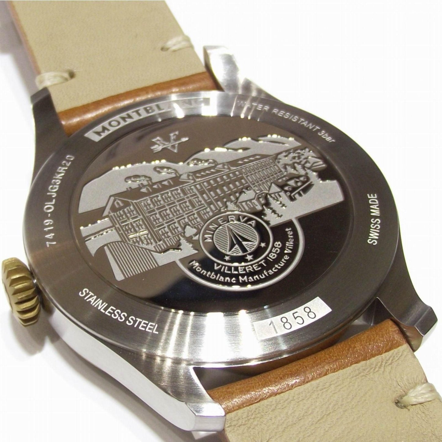 万宝龙 1858 Automatic 44毫米黑色自动机械钢青铜表 116241
