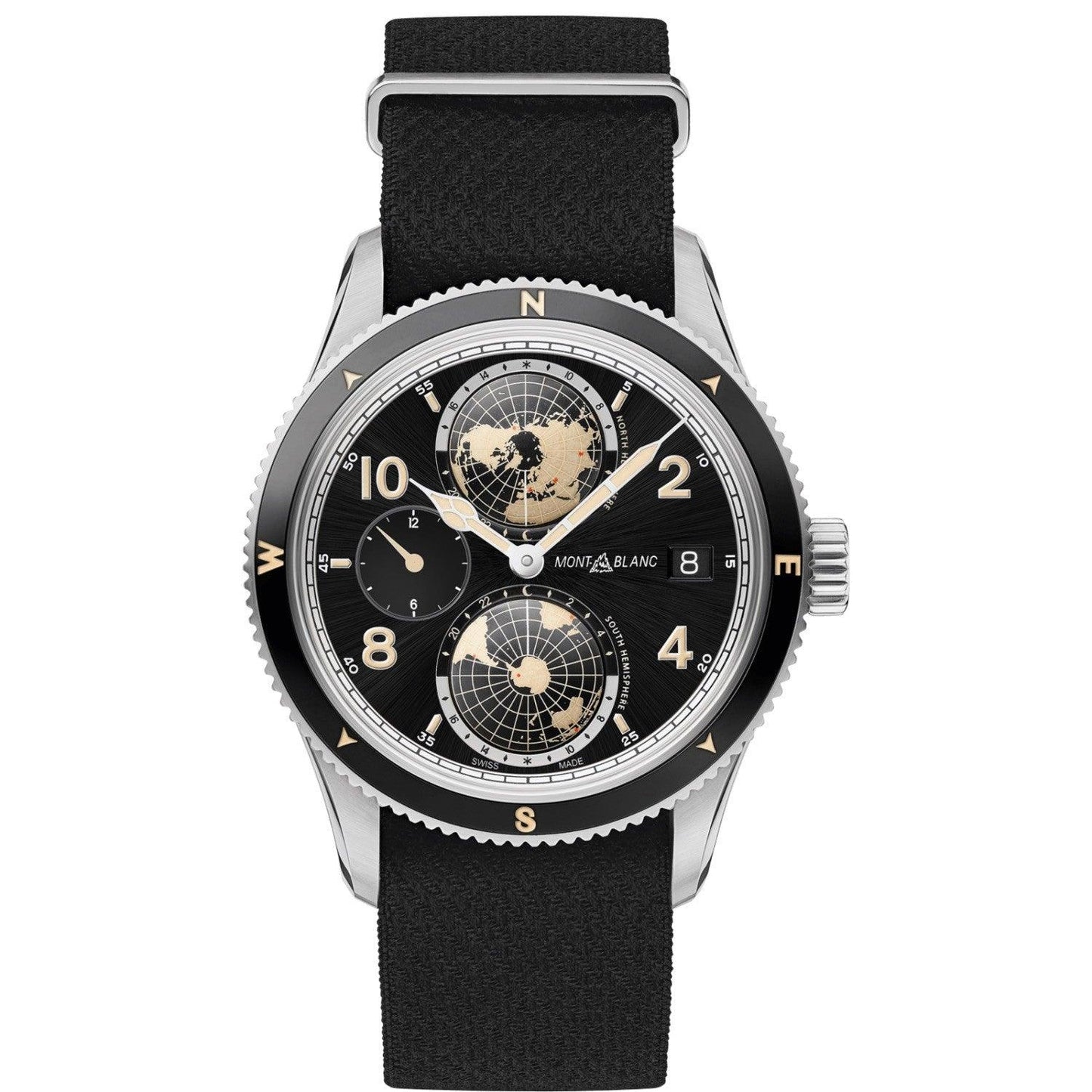Montblanc 手表 1858 Geosphere 自动 UTC 42毫米 黑色 自动 钢制 117837