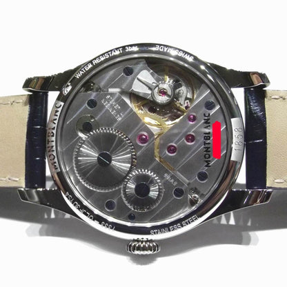 Montblanc 1858 手动小秒针 44毫米 蓝色 手动上链 钢 113702
