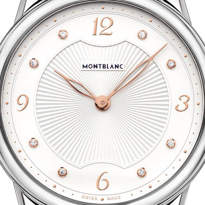 Montblanc 女士腕表 Bohème 石英 34mm 钢鳄鱼皮 黑色 123868
