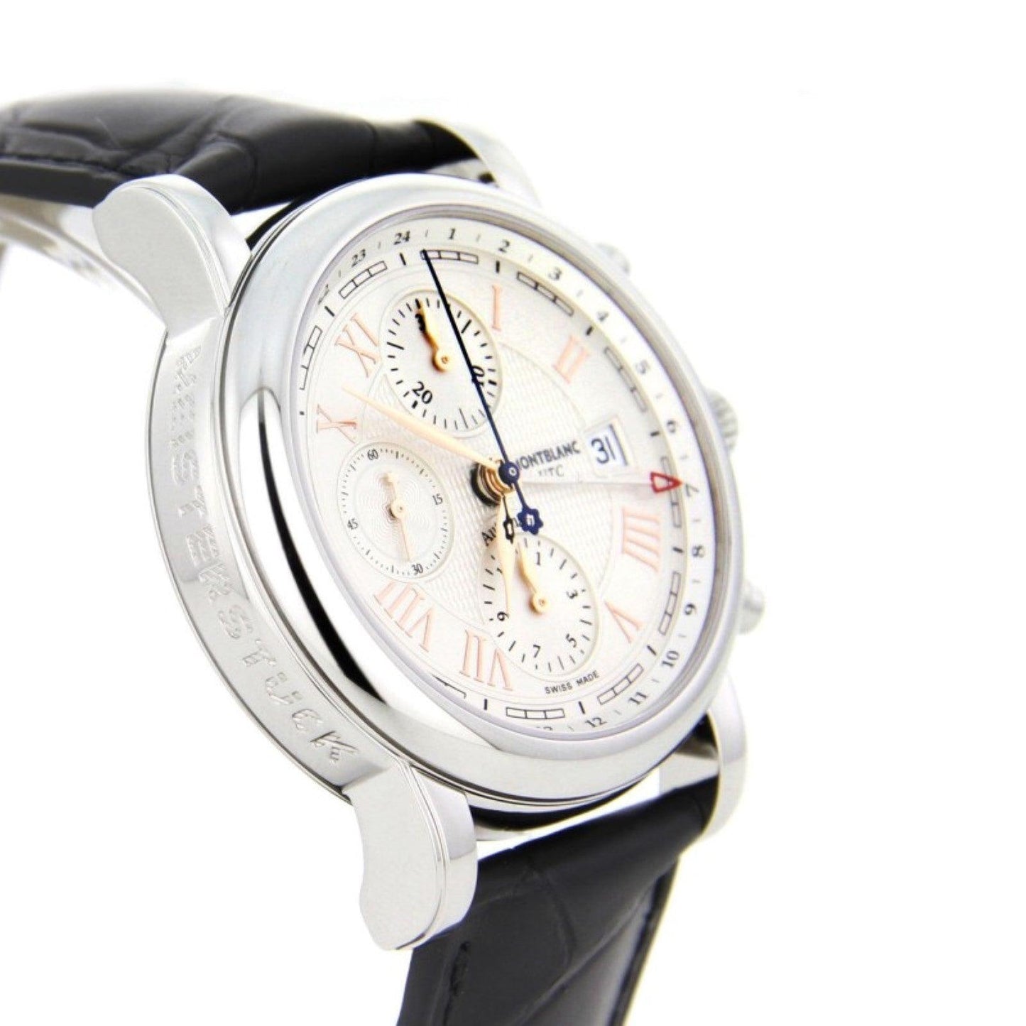 Montblanc Star Roman 计时UTC Carpe Diem特别版42mm银色自动钢制手表 113880