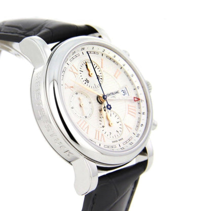 Montblanc Star Roman 计时UTC Carpe Diem特别版42mm银色自动钢制手表 113880