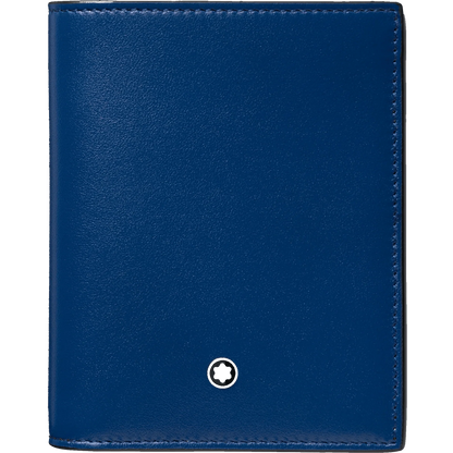 Montblanc Meisterstück 黑蓝色紧凑型六格钱包 129678