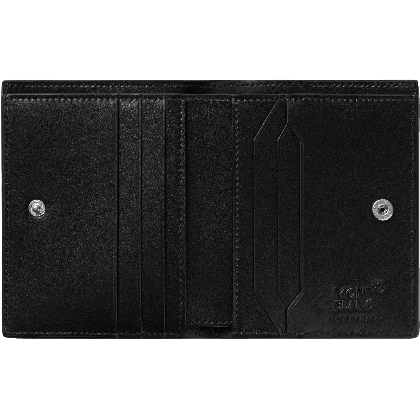 Montblanc Meisterstück 黑蓝色紧凑型六格钱包 129678