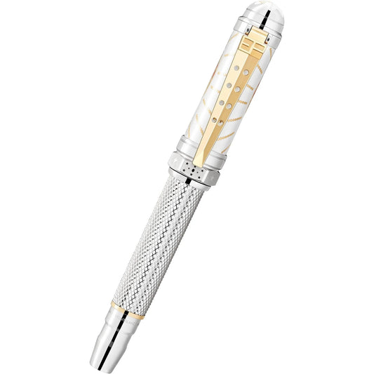 Montblanc roller great characters elvis presley limited edition 1935 pen in silver and gold with diamond grip