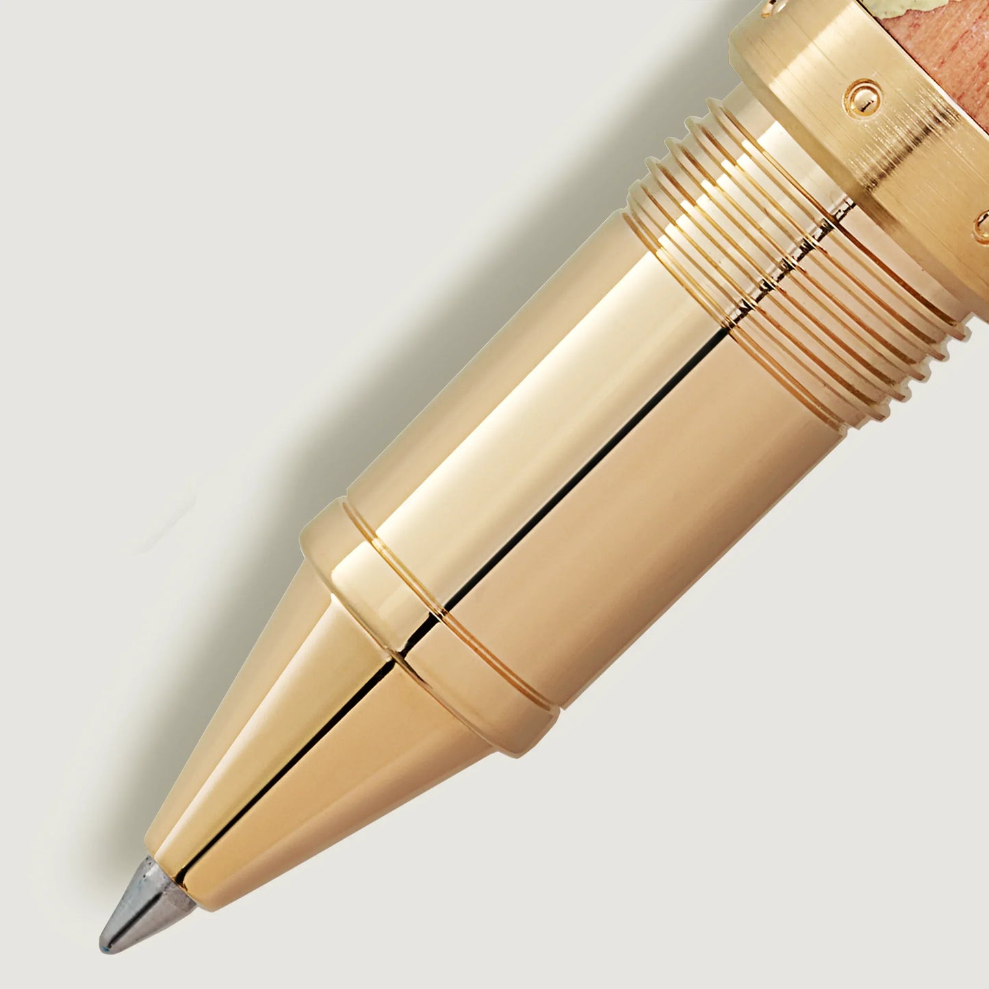 Montblanc penna roller masters of art homage to pierre-auguste renoir in finitura oro con dettagli scanalati raffinati