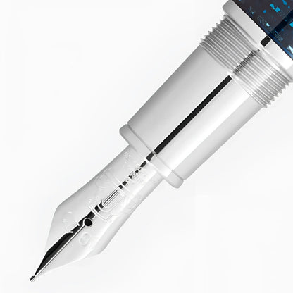 Pennino in vetro trasparente con punta argento inciso montblanc stilografica great characters homage a the great gatsby