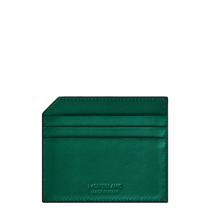 Montblanc porta carte malachite in pelle pregiata offre 6 scomparti con design minimalista e cuciture precise