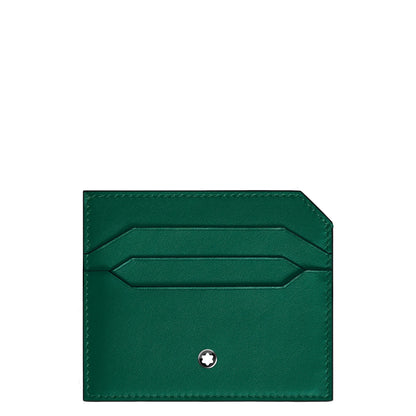 Montblanc porta carte in pelle pregiata malachite con finitura testurizzata e stella argento lucida