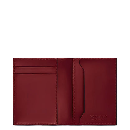 Montblanc porta carte meisterstück in pelle burgundy ruggine scuro con design minimalista e cuciture precise