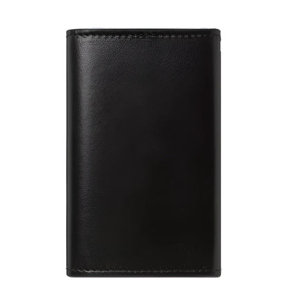 Montblanc astuccio portachiavi meisterstück nero in pelle con cuciture sottili ai bordi