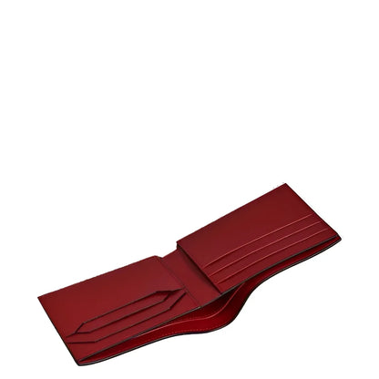 Portafoglio montblanc meisterstück in pelle ruggine scuro con design minimale e cuciture pulite
