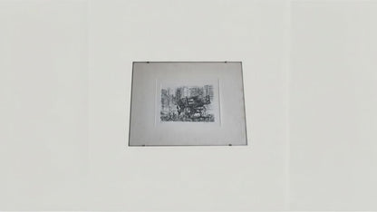 伦佐·维斯皮尼亚尼，意大利人（1924-2001） - 郊区卡车，年份：1956，蚀刻版，签名并用铅笔编号