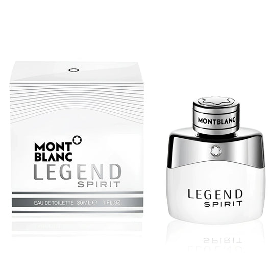 Montblanc legend spirit eau de toilette 30ml in flacone bianco e argento con confezione coordinata elegante