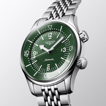 Longines Legend Diver 39毫米 绿色 自动钢表 L3.764.4.06.6