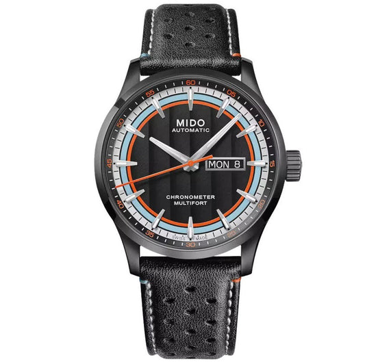 Mido Multifort 计时码表 1 Racer 42毫米 黑色 自动 不锈钢 PVD黑色处理 M038.431.36.051.00
