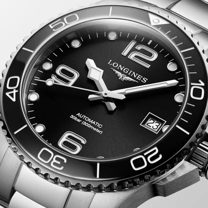 Longines Hydroconquest 39毫米黑色自动钢表