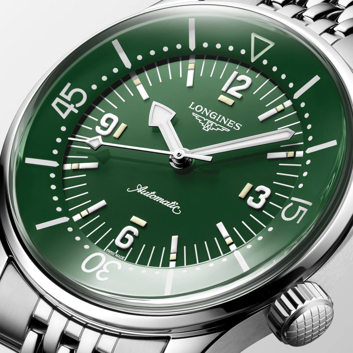 Longines Legend Diver 39毫米 绿色 自动钢表 L3.764.4.06.6